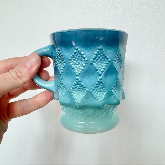 Like New Fire King Coffee Mug Cup Kimberly Blue Diamond Anchor Hocking - Picture 1 of 6
